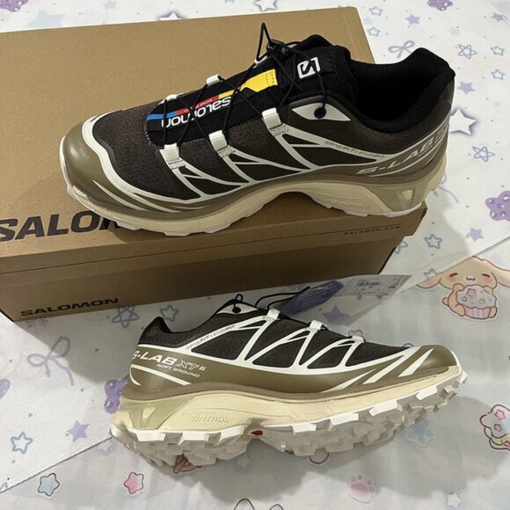 Salomon S/Lab Trail Shoes in Black, Olive, White